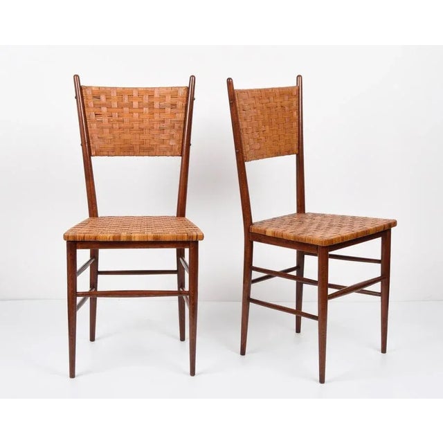 1950s Set of Mid-Century Italian Beech Wood Chairs by Sanguineti, 1950s For Sale - Image 5 of 18
