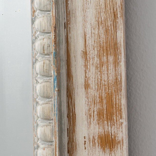 19th Century France Cream Wood Mirror For Sale - Image 11 of 11