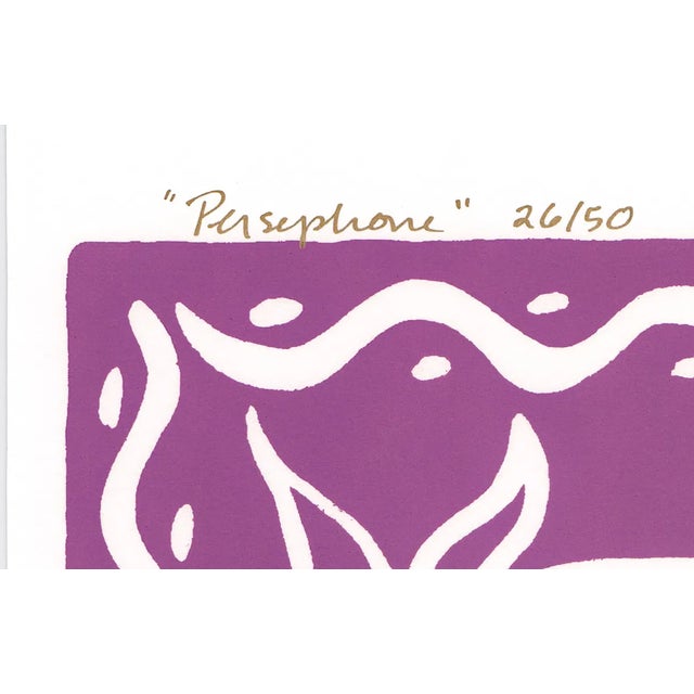 Modern 1982 Leslie Van Stavern Millar Persephone Serigraph For Sale - Image 3 of 3