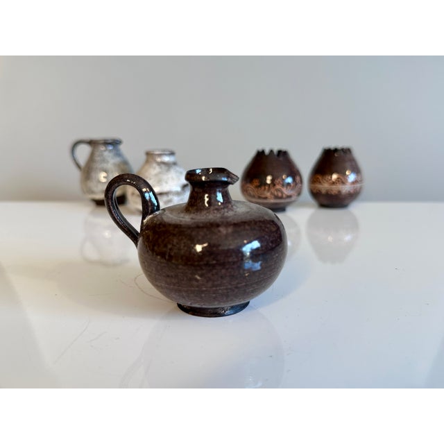 Ceramic Miniature Vases attributed to Serocka, Germany, 1960s, Set of 5 For Sale - Image 4 of 13