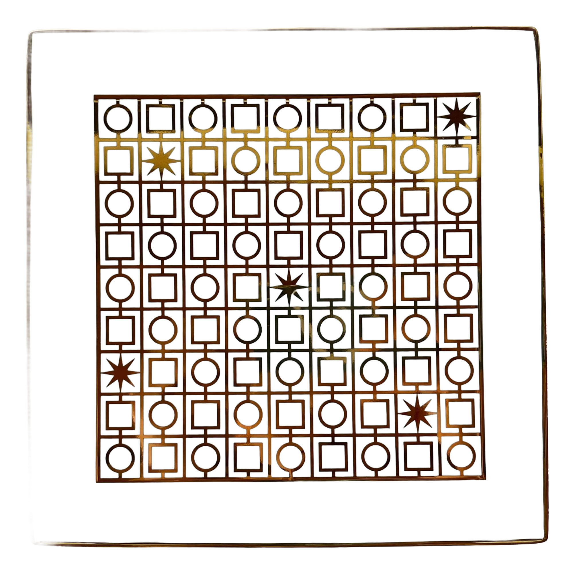Bulgari Square Porcelain Plate | Chairish