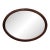 19th Century Victorian Oval Oak Wall Mirror Beveled Edge Antique Glass For Sale