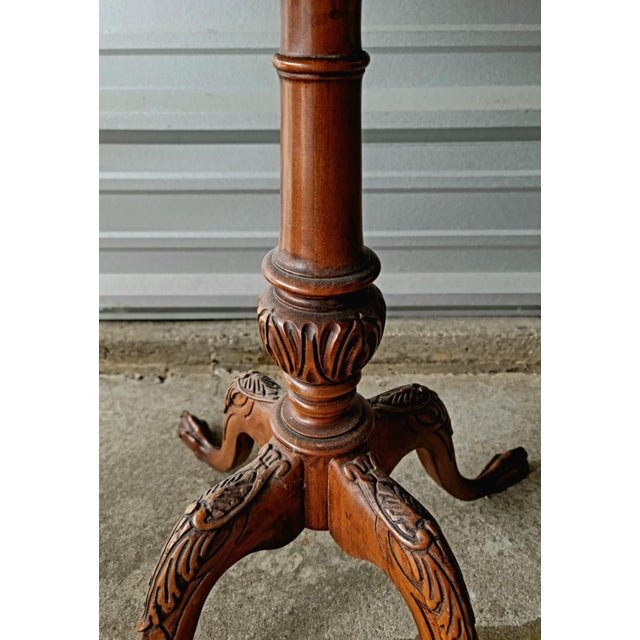 Rustic European Vintage Walnut Side Table For Sale - Image 3 of 3