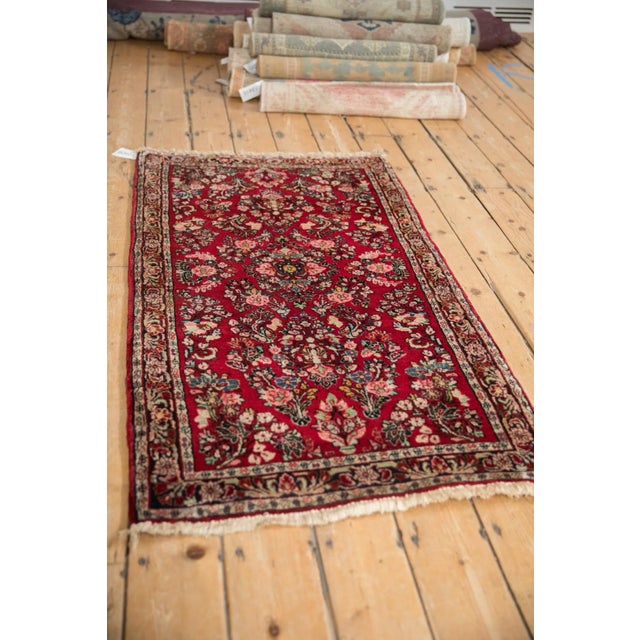 1940s Vintage American Sarouk Rug - 2'7" X 4'8" For Sale - Image 5 of 8