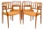 j.l. Møller Danish Modern Dining Chair Set – Models 83 & 66 in Teak & Papercord For Sale