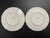 A beautiful set of two charger or large dinner plates in the Winthrop pattern by Syracuse China, featuring a wide gold...