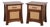 Pair of Studio Crafted Tiger Maple & Walnut Nightstands For Sale
