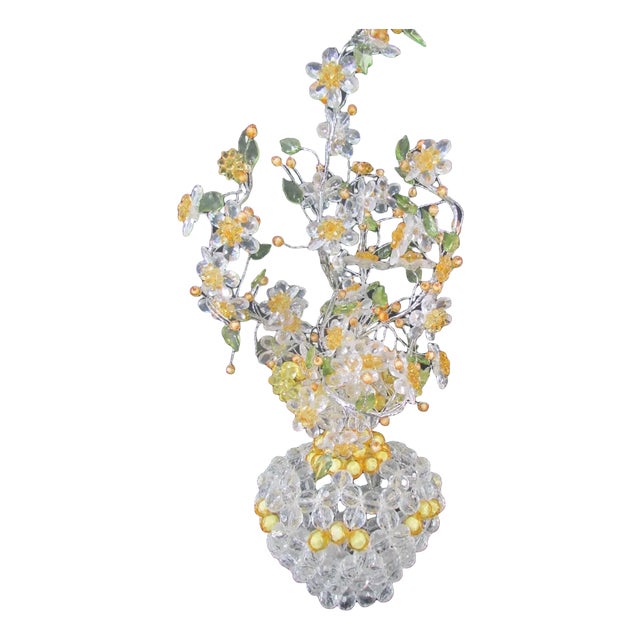 Vintage Vase and Pearl Bouquet For Sale