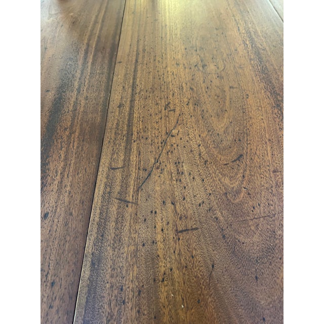 Brown Pre 1850 Duncan Phyfe Style Double Pedestal Extension Dining Table For Sale - Image 8 of 12