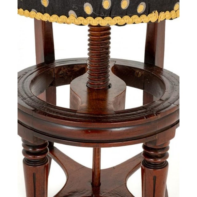 William IV Piano Stool in Mahogany For Sale - Image 5 of 9