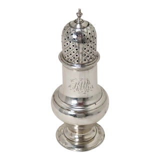 Antique 1759 King George 2nd Era London Sterling Silver Pepper Pot by Samuel Wood For Sale