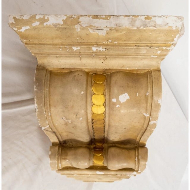 20th Century Decorative Neoclassical Plaster Corbel or Corner Shelf For Sale - Image 4 of 13