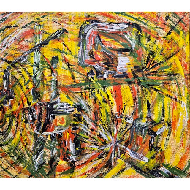 Paul Brach -1956 Abstract Vortex Composition - Oil Painting For Sale - Image 4 of 11