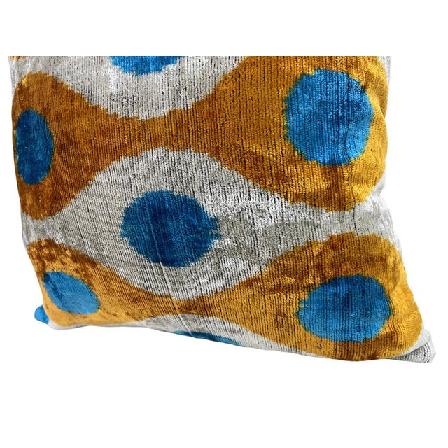 Textile Velvet Silk Cushion Cover with Evil Eye Design, 2000s For Sale - Image 7 of 11