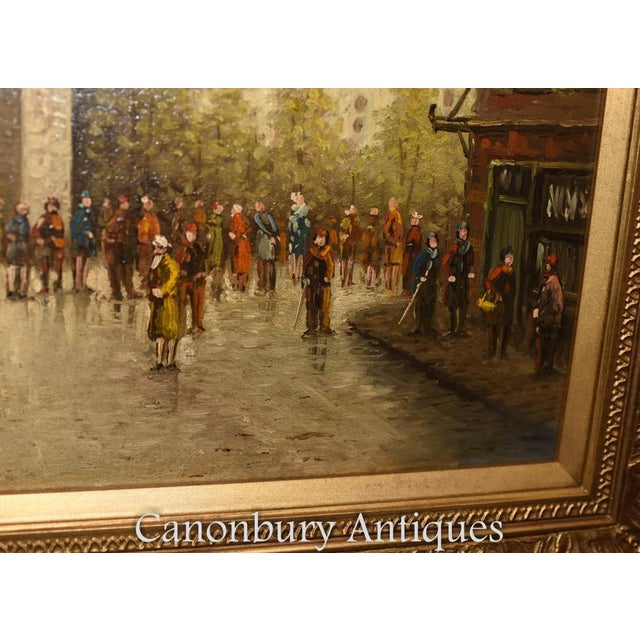 Italian Artist, Triumphal Arch Cityscape, 1980s, Oil Painting, Framed For Sale - Image 7 of 12