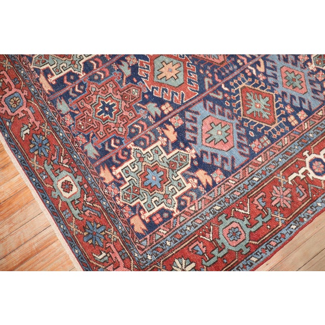 Early 20th Century Antique Zabihi Collection Persian Heriz Square Rug - 5'3" x 5'11" For Sale - Image 5 of 8