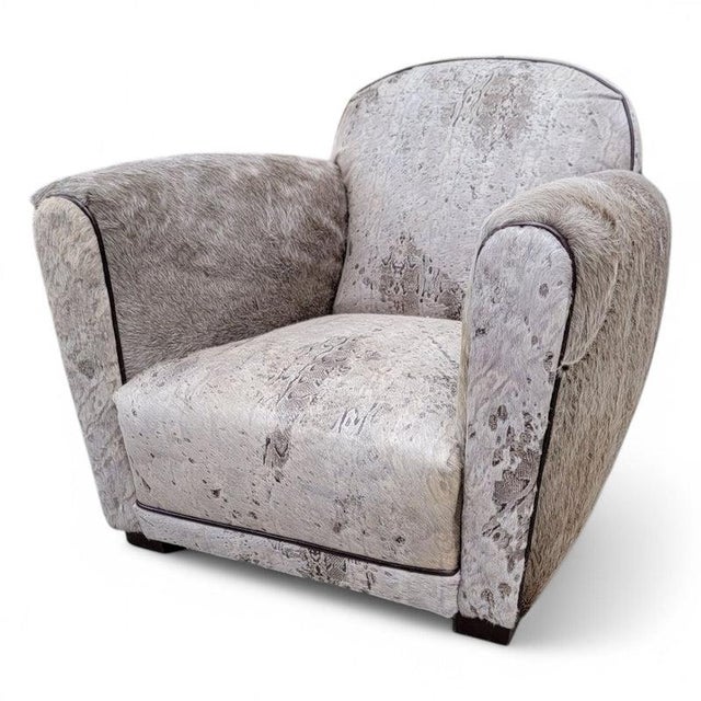 Mid 20th Century Vintage French Art Deco Club Chair Newly Reupholstered For Sale - Image 5 of 5