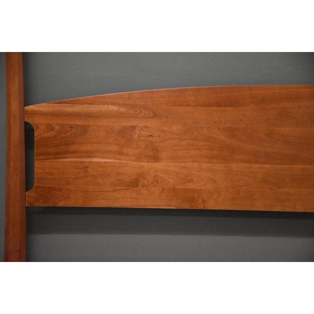 Mid 20th Century Modern Cherry King 4 Poster Bed For Sale - Image 4 of 8