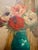 Bouquet of Anemones, Oil Painting on Panel, Signed Charles Martin-Sauvaigo 1966 For Sale In New York - Image 6 of 12