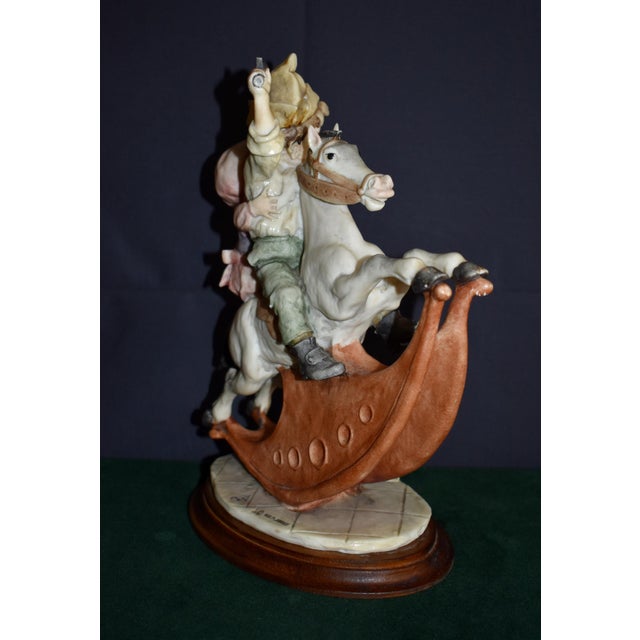 Giuseppe Armani Rocking Horse Florence Figurine Riding Boy Girl Vintage Italy For Sale - Image 13 of 17