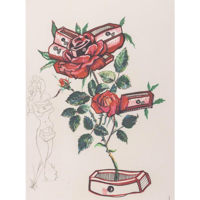 Salvador Dali (Spanish, 1904-1989), "Rosa e Morte Floriscens" [Rose and Death Blooming], Etching and Heliogravure in...