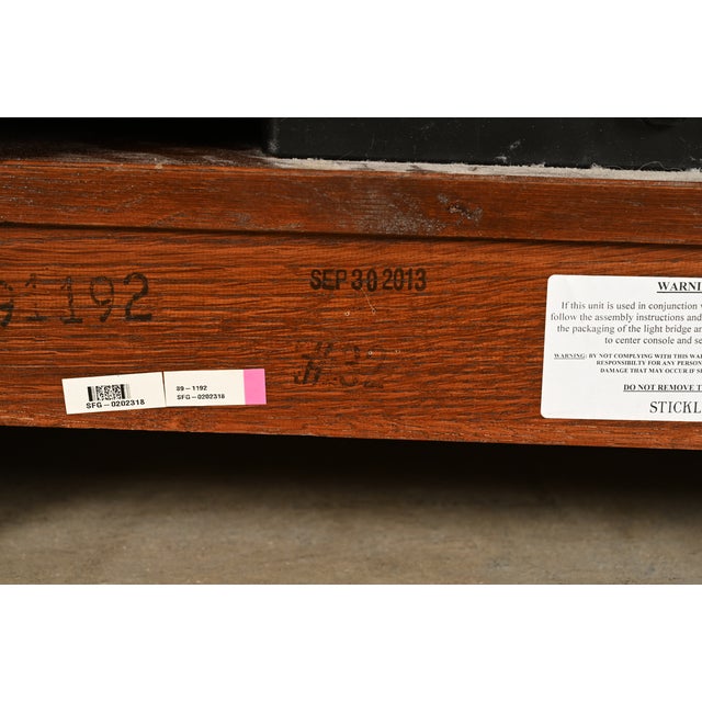 Stickley Harvey Ellis Collection Mission Arts & Crafts Inlaid Oak Console or Media Cabinet For Sale - Image 14 of 15