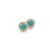 Natural Turquoise Diamond Stud Earrings 14k Yellow Gold 0.65 TCW Certified For Sale In New York - Image 6 of 10