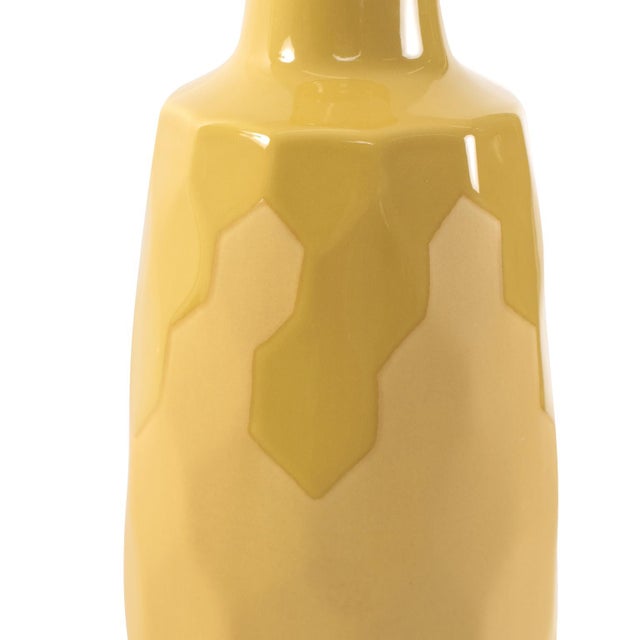 Kenneth Ludwig Chicago Golden Bee Ceramic Vase- Tall For Sale - Image 4 of 9