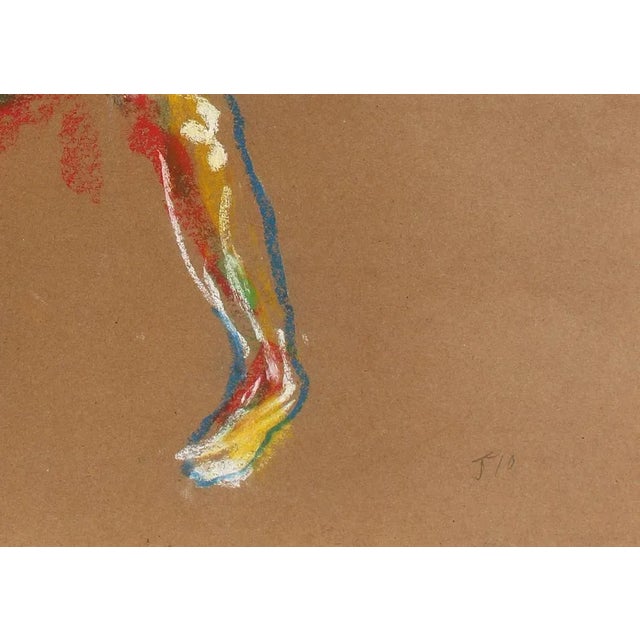 This 1970's pastel on paper abstracted nude figure is by San Francisco painter Jack Freeman (1938-2014). Freeman studied...