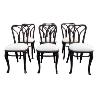 1920s Set of Six Thonet Dining Chairs For Sale