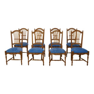 Set of 8 Country French Dining Room Chairs For Sale