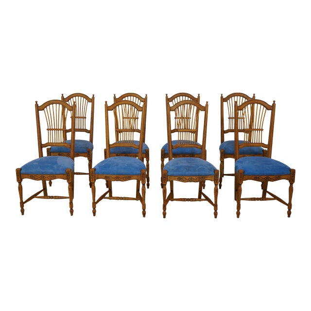Set of 8 Country French Dining Room Chairs Chairish