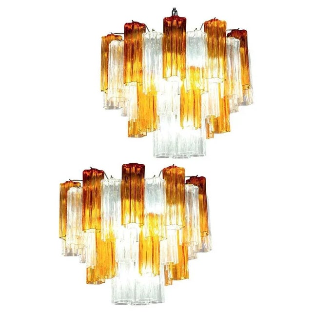 Gold and Clear Murano Glass Tronchi Chandelier, 1970s For Sale - Image 18 of 18