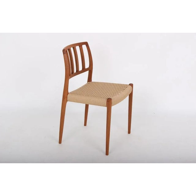 Solid Teak Model 83 Chairs by Niels Otto (N. O.) Møller for J. L. Møllers, Denmark, Set of 4 For Sale - Image 12 of 15