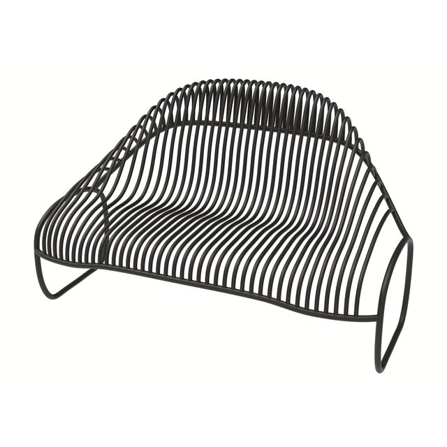 Contemporary Steel Bench With Beautiful Lines For Sale - Image 3 of 3