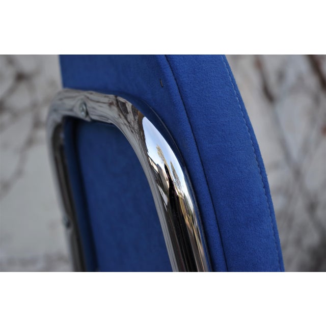 Metal Chrome Rotating Stool, 1990s For Sale - Image 7 of 18