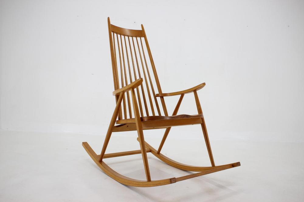 Beech Rocking Chair by Varjonen Puunjalostus for Uusikylä, Finland