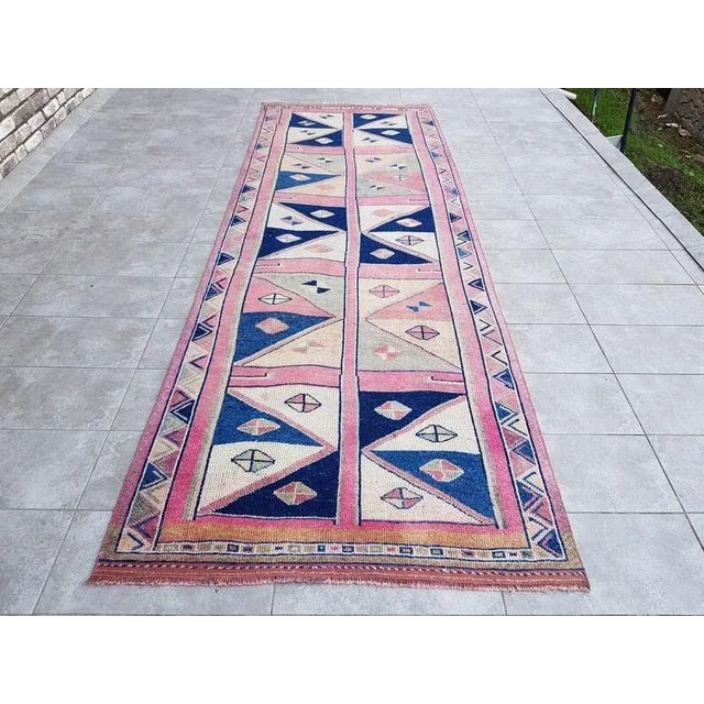 1960s 1960s Large Cream Runner, Oversize Runner Rug, Oushak Runner Rug, Farmhouse Decor For Sale - Image 5 of 7