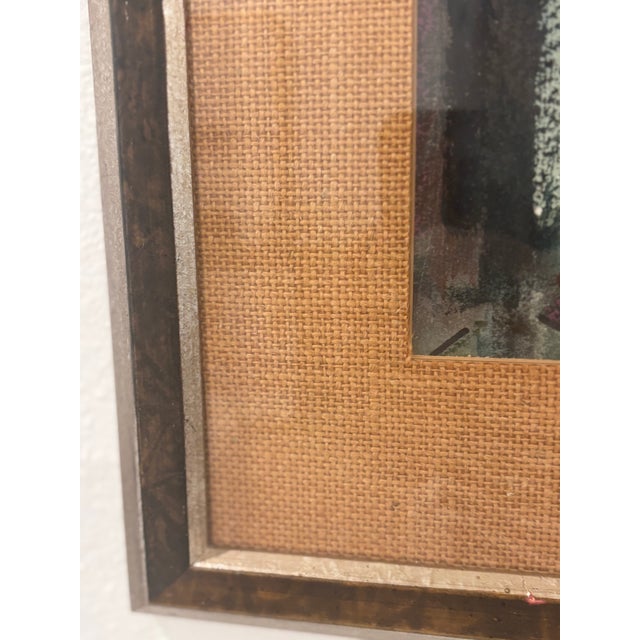 Mid-Century Modernist Cityscape Mixed Media - Framed & Signed For Sale - Image 16 of 18