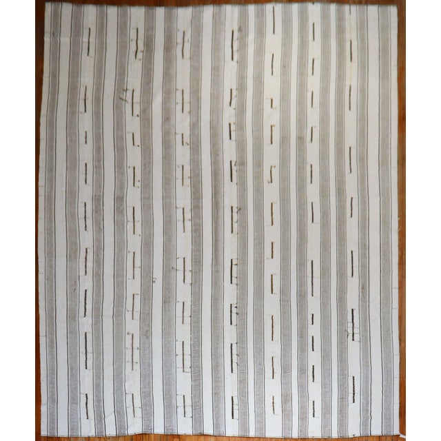 Mid 20th Century Vintage Zabihi Collection Oversize White Gray Turkish Kilim For Sale - Image 5 of 12