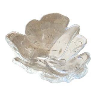 Vintage Handmade Glass Bowl For Sale