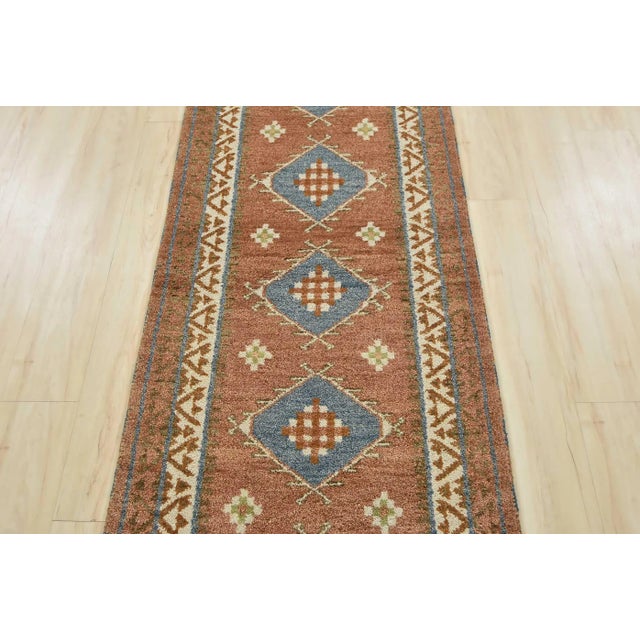 2020s Kazak Runner 2'9'' X 9'10'' Brown Wool Tribal Hand-Knotted Oriental Rug For Sale - Image 5 of 12
