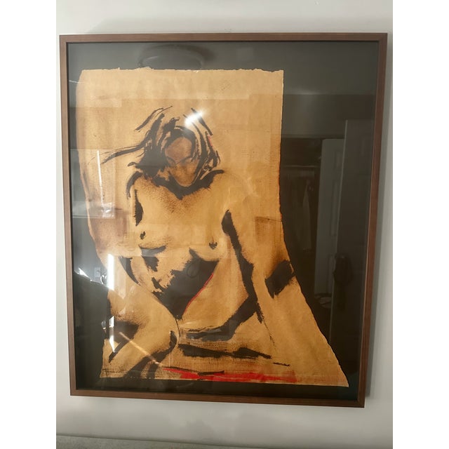 Greg Lauren Figurative Nude Mixed Media on Paper, Framed For Sale - Image 11 of 13