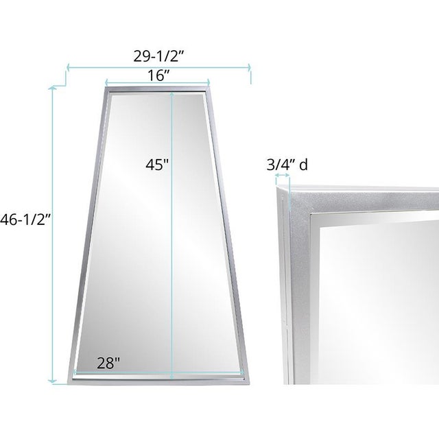 Metal Ezra Silver Mirror For Sale - Image 7 of 11