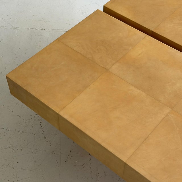 1970s 1970s Lacquered Goatskin Coffee Table Attributed to Aldo Tura For Sale - Image 5 of 9