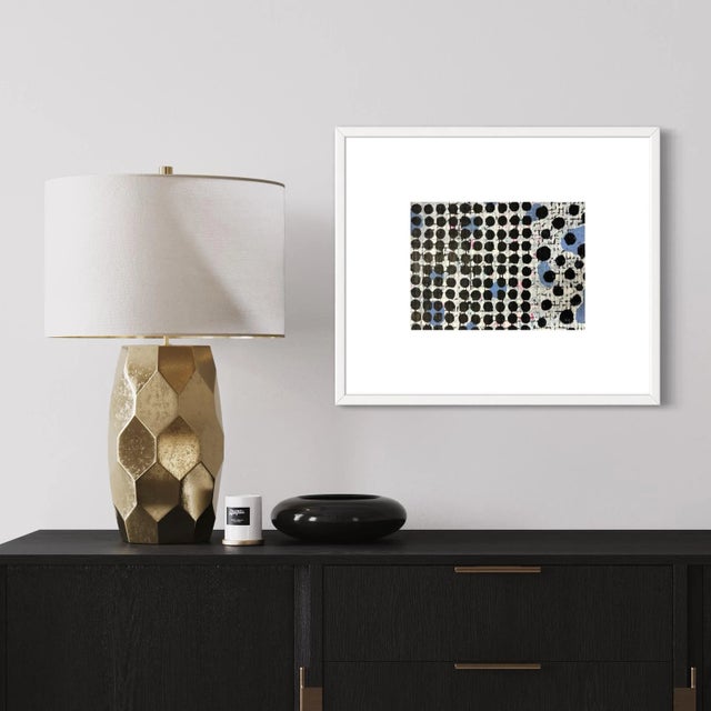 "Black Balls" Mixed Media Abstract Geometric Painting on Photo For Sale - Image 4 of 4