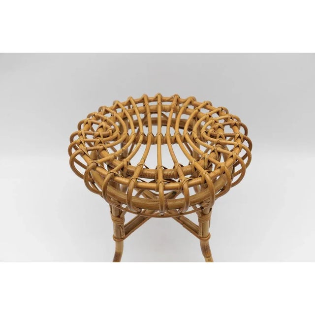 Mid-Century Modern Bamboo Stool by Franco Albini, Italy, 1950s For Sale - Image 3 of 7