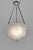 DAUM A rare French 1925-1930 art deco chandelier in nickel plated solid brass or bronze holding a deep bowl by Daum. The...