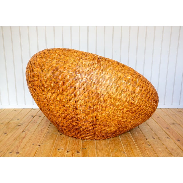 A rare and fabulously attractive pod armchair in lovely vintage condition. One of two of these wonderful chairs we...