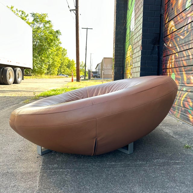 De Sede Leather Circular Ufo Love Seat Sofa Model Ds 152 For Sale In Cleveland - Image 6 of 12